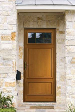 Porte d'entrée en bois