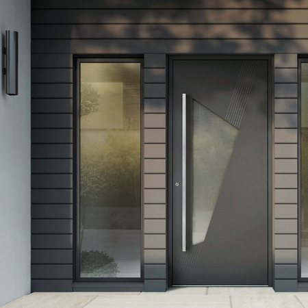 Porte d’entrée en aluminium K-Line modèle Esquille